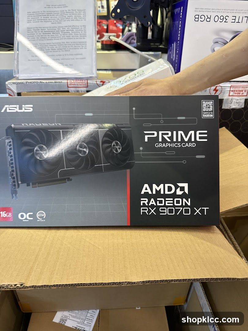 ASUS Radeon RX 9070 XT Graphics Card Box