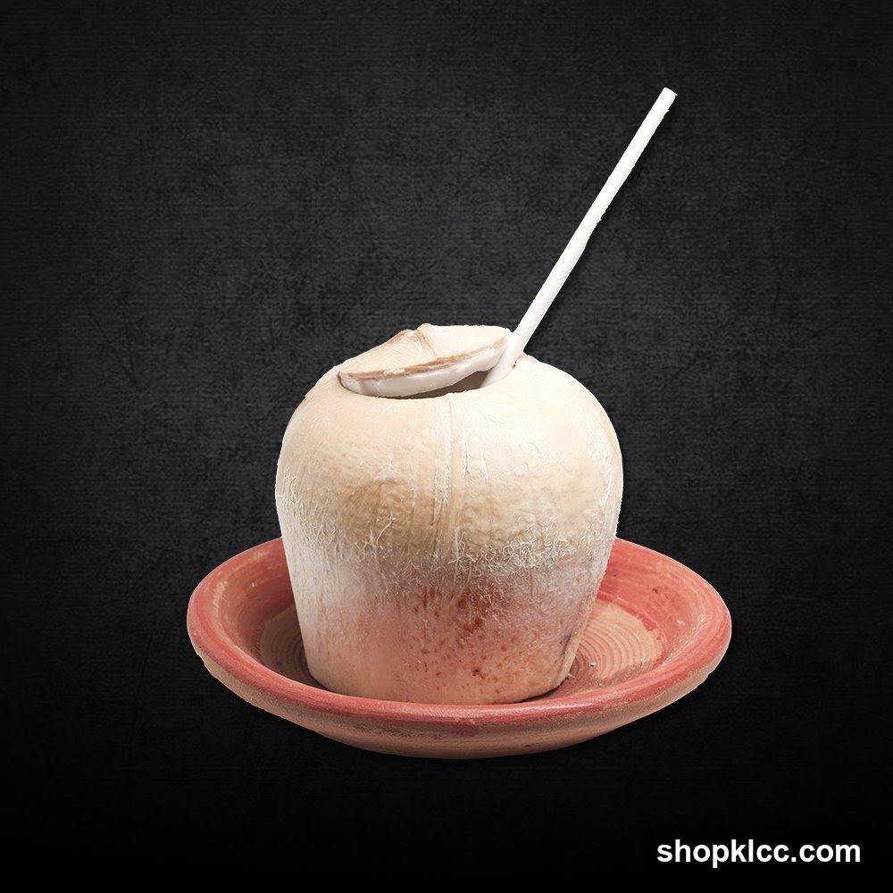 Fresh Coconut Drink with Straw