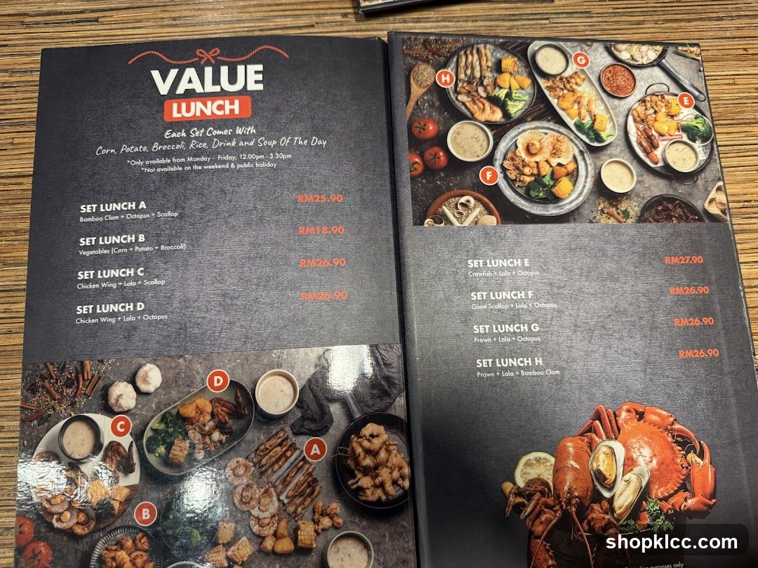 Value Lunch Menu
