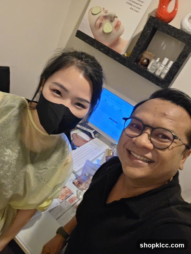 Two people in a spa