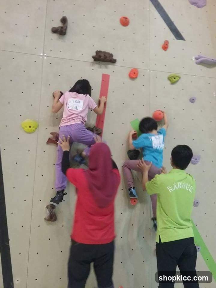 Children Climbing Wall