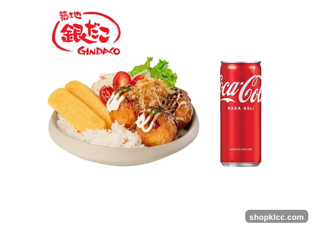 Gindaco Takoyaki Bowl with Coca-Cola
