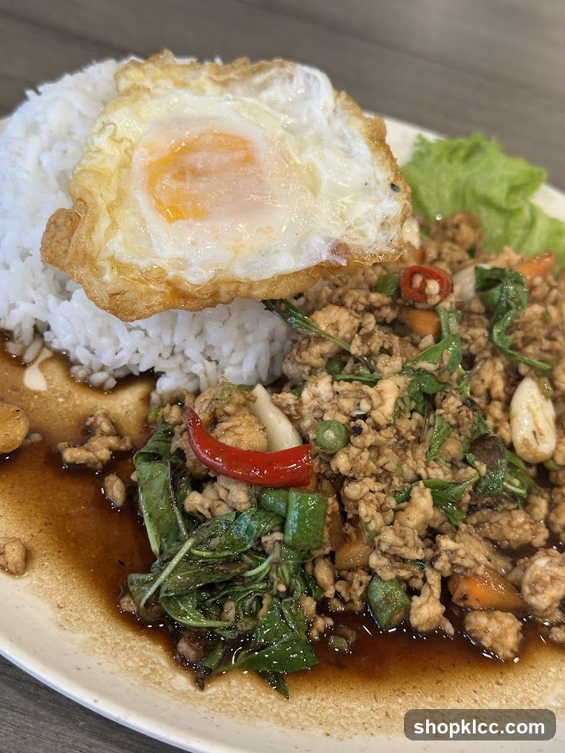 Thai Basil Chicken with Fried Egg
