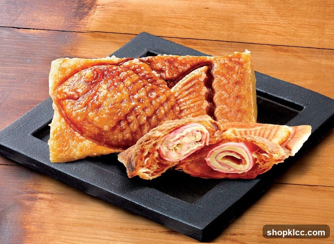 Taiyaki with Ham and Cheese