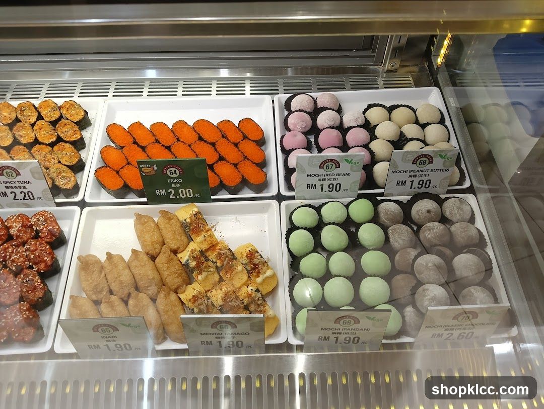 Assortment of Sushi and Mochi