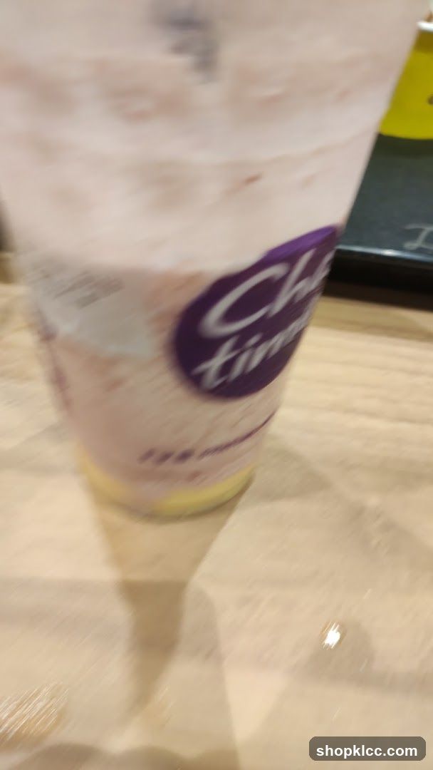 Drink in a cup with logo