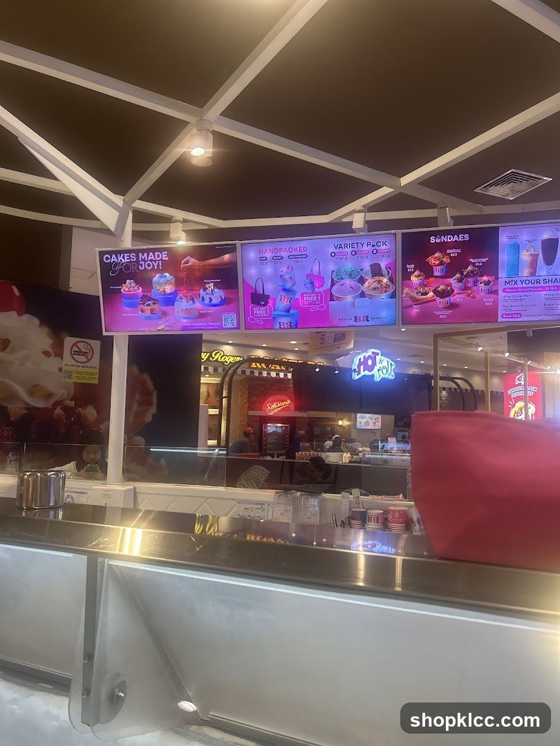 Ice Cream Shop Menu
