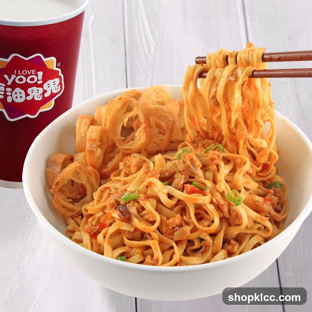 Noodles with Fried Dough and Drink