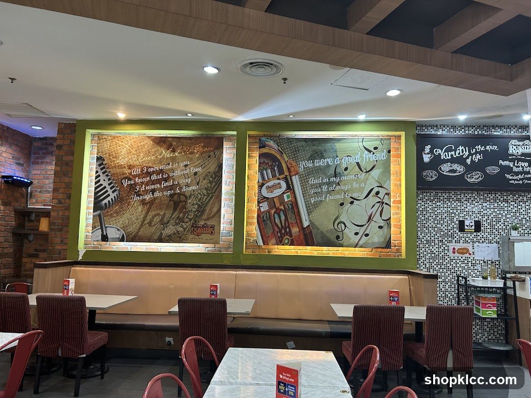 Restaurant Interior with Themed Wall Art