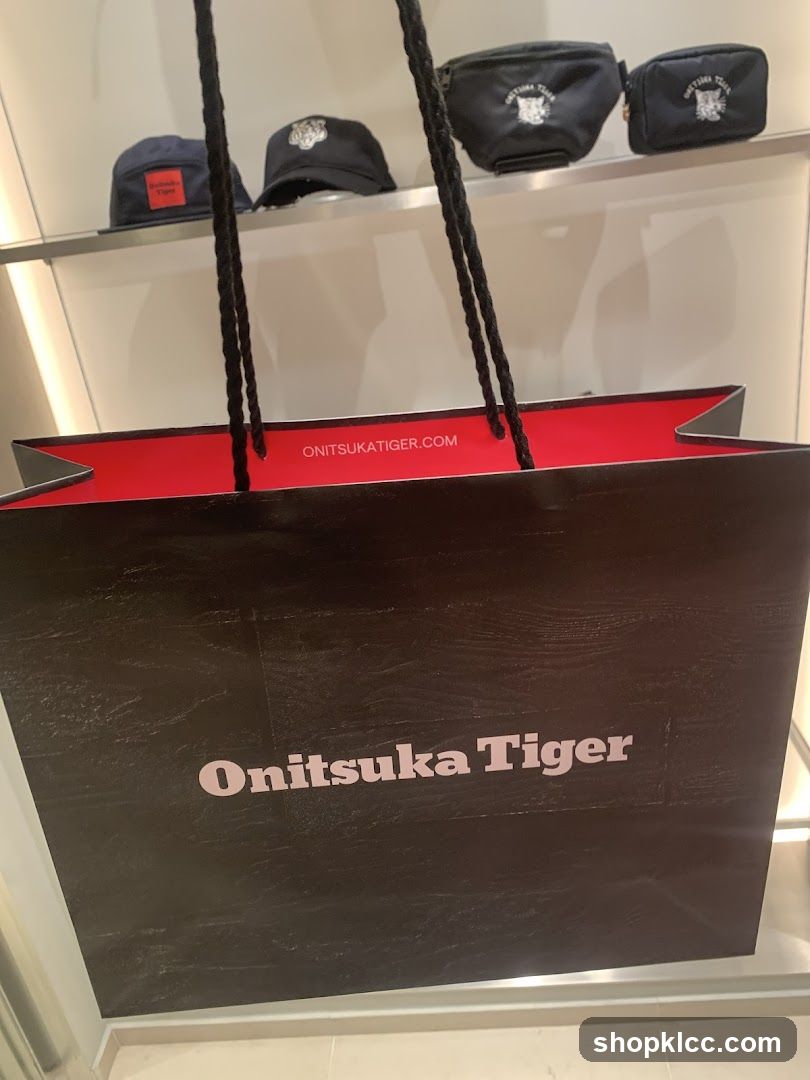Onitsuka Tiger Shopping Bag and Merchandise