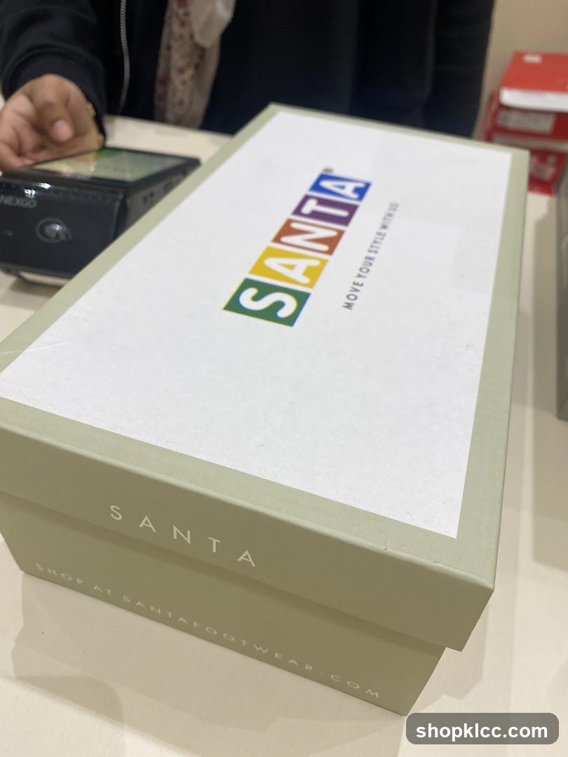 Shoe box with brand logo