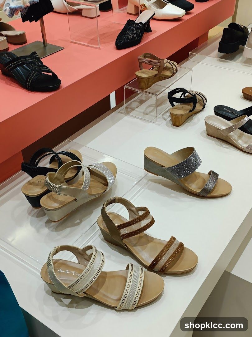 Women's Sandals Display