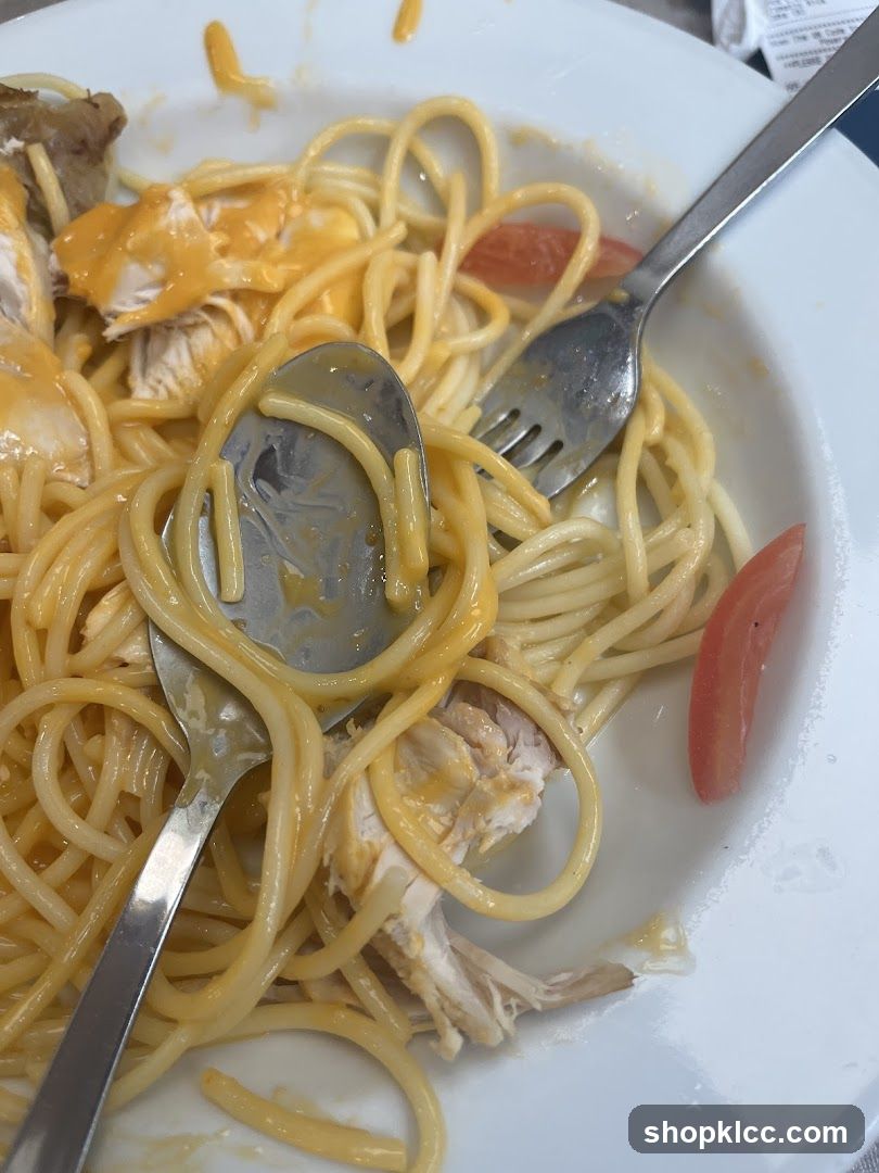 Spaghetti with Chicken and Cheese Sauce