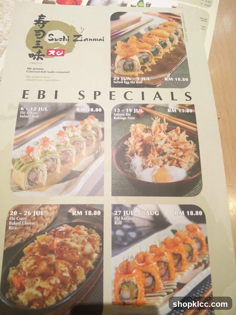 Sushi Zanmai EBI SPECIALS