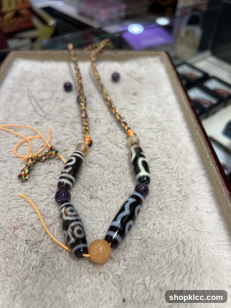 Tibetan Dzi Bead Necklace