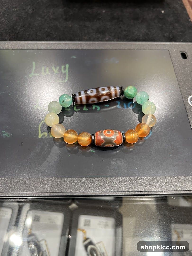 Bracelet with Dzi Beads
