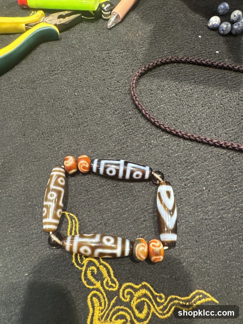 Bracelet with Dzi Beads