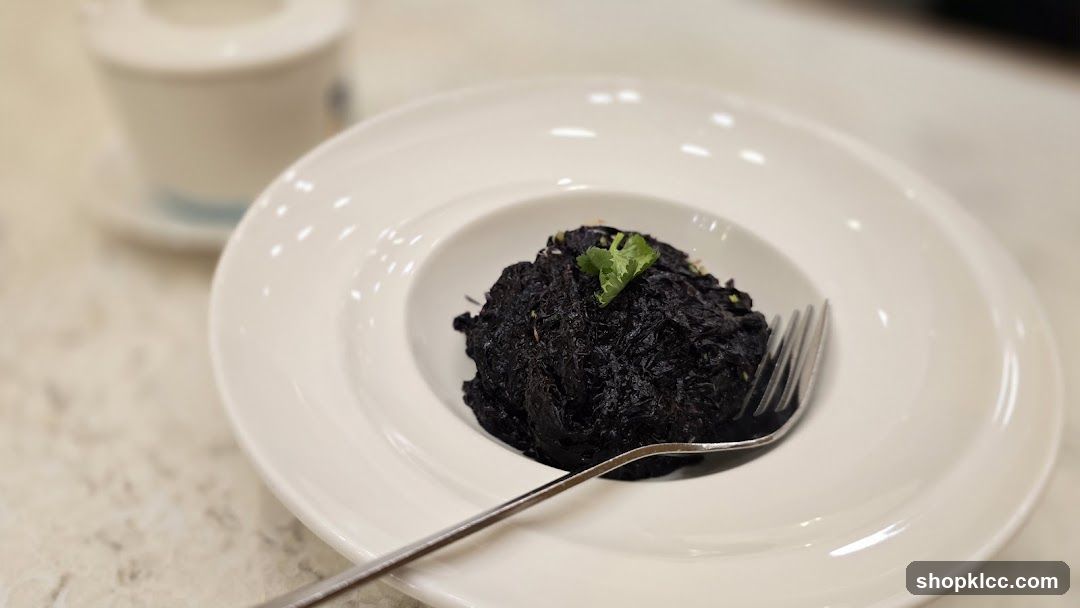 Dark Seaweed Dish