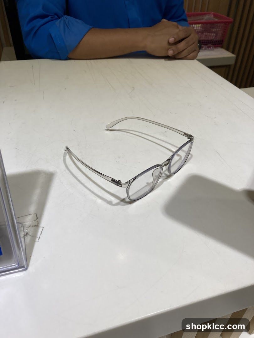 Eyeglasses on a table