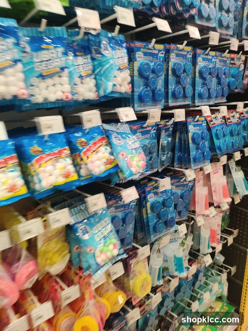 Cleaning Supplies on Shelves