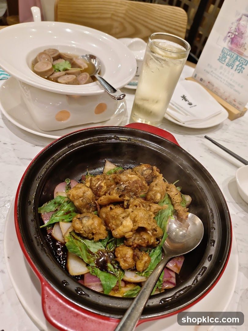Steamed Sausage and Fried Oysters