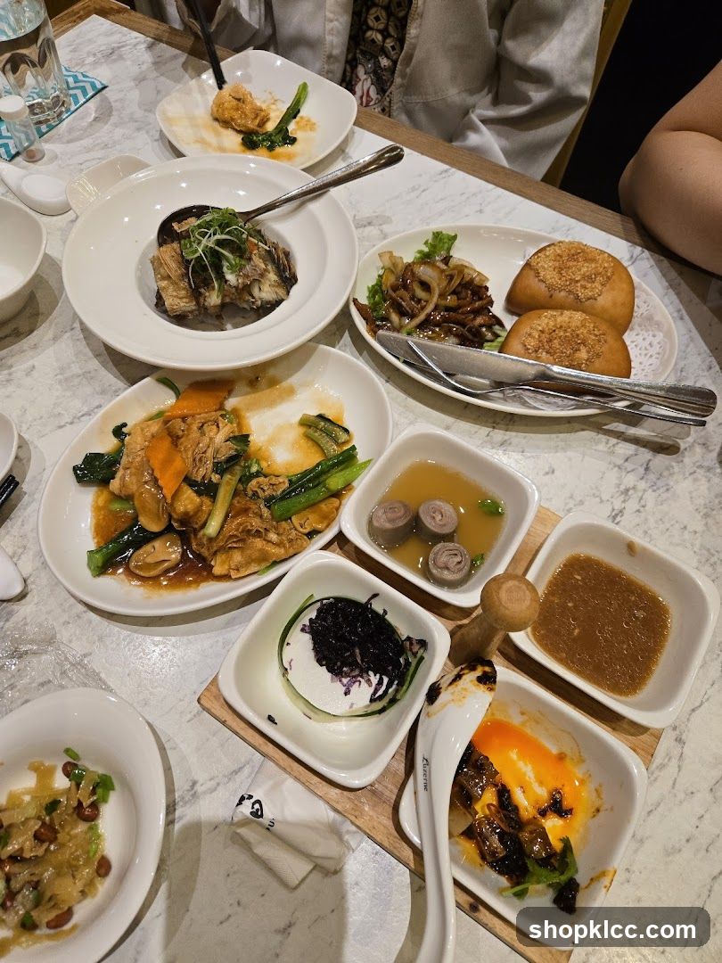 Table with various dishes