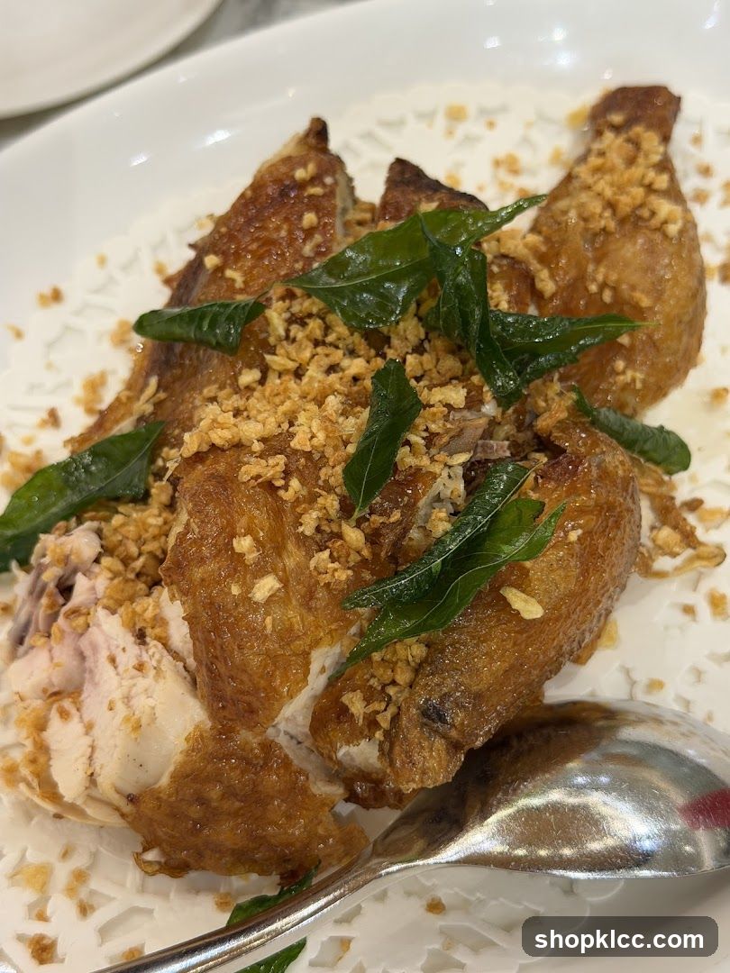 Crispy Fried Chicken with Garlic and Herbs
