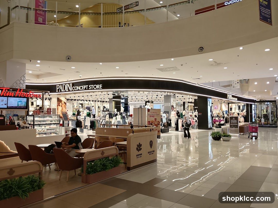 Padini Concept Store and Tim Hortons in a Mall