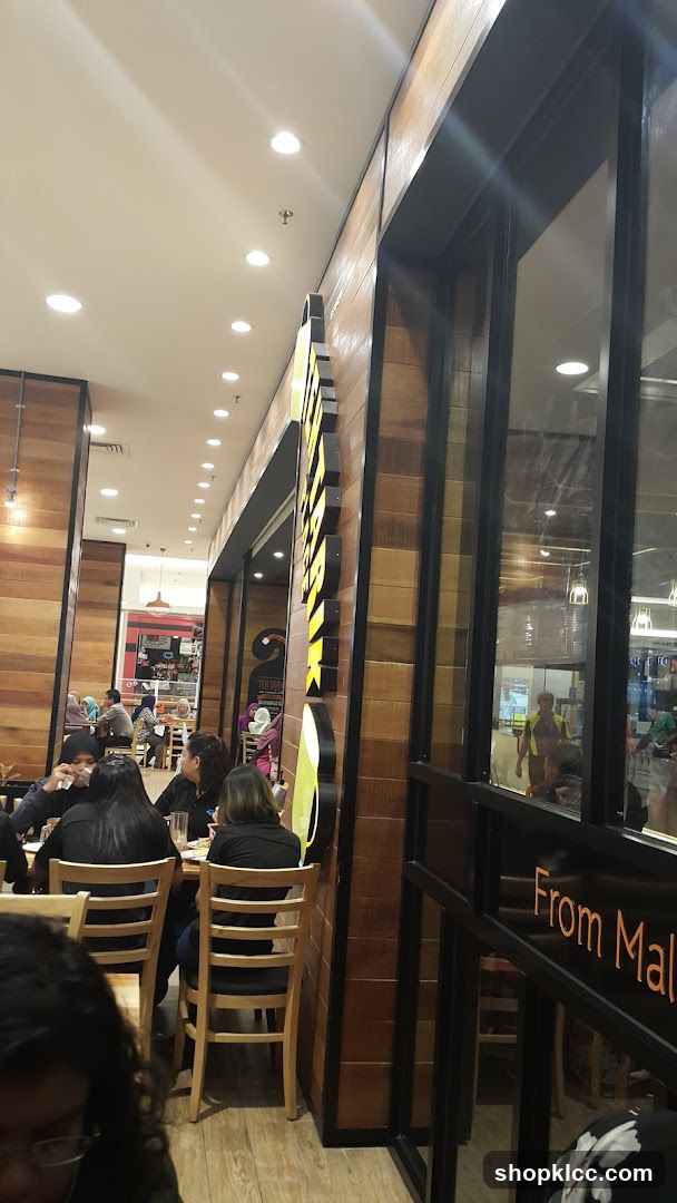 Restaurant Interior with Signage