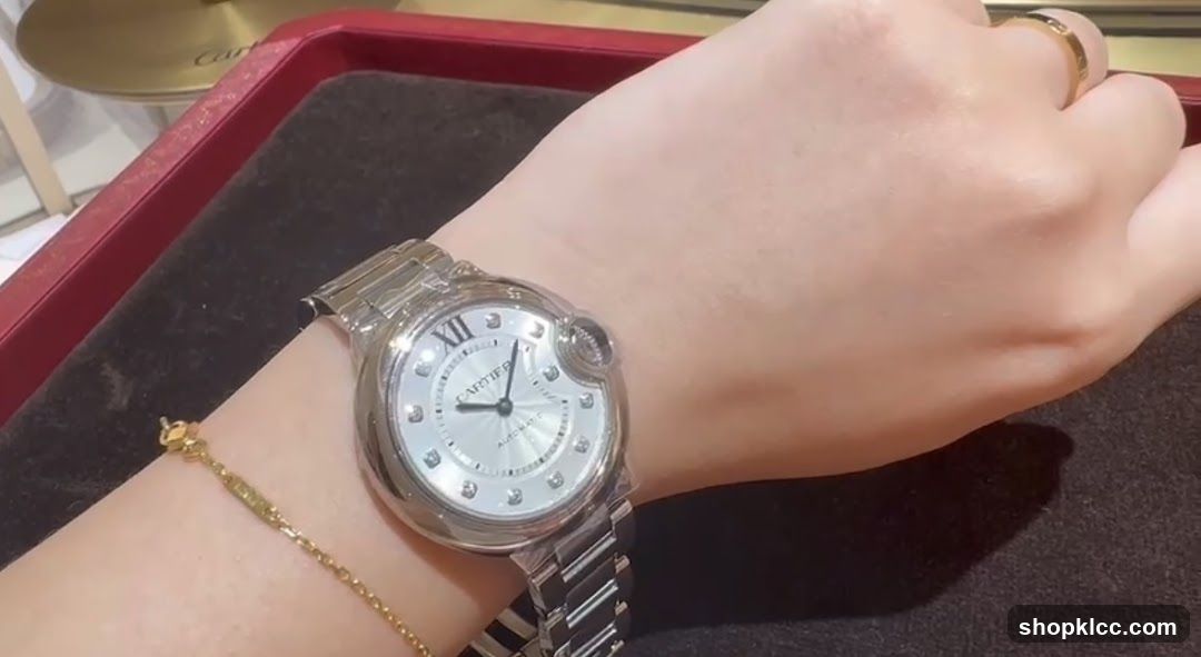 Woman wearing a Cartier watch