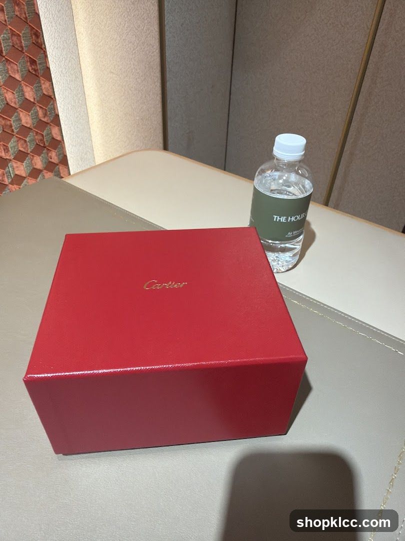 Cartier Box and Water Bottle