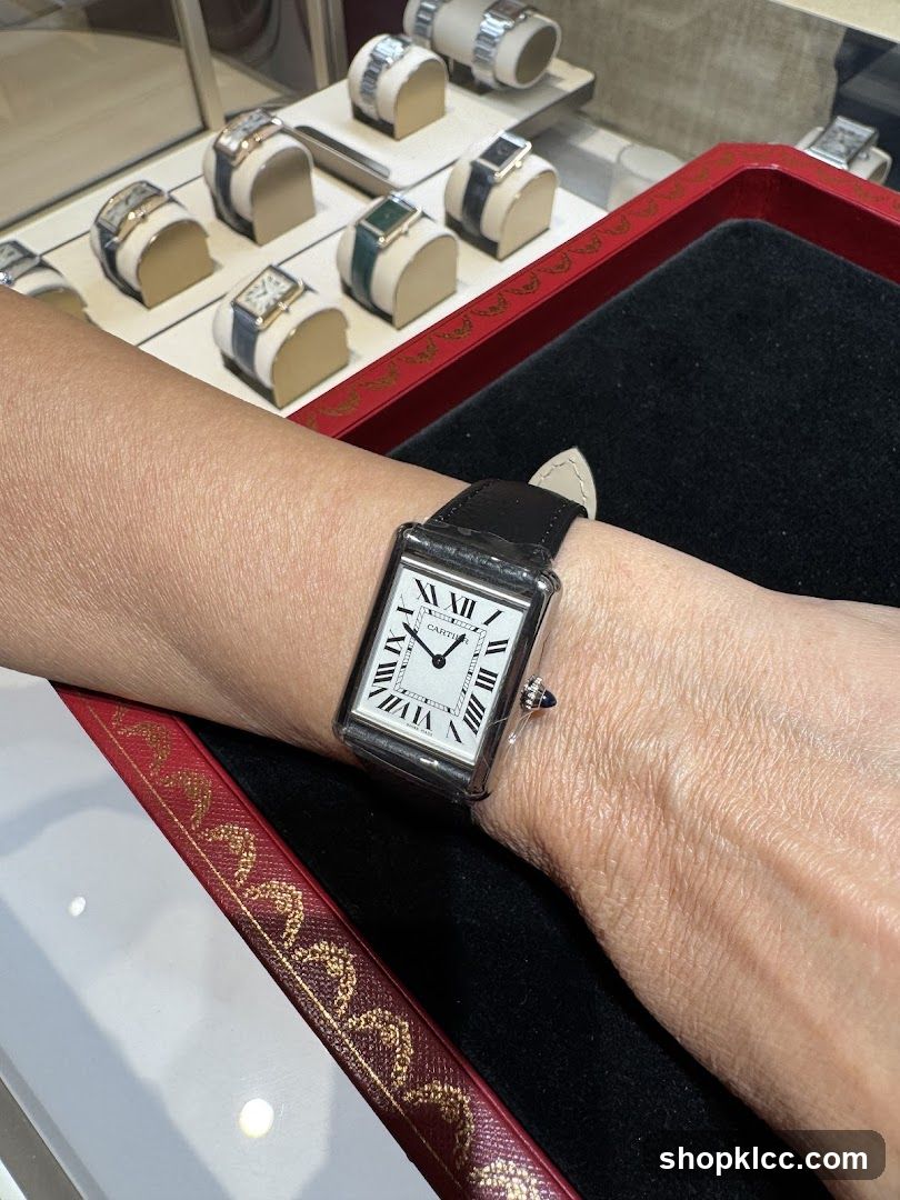 Wristwatch on display