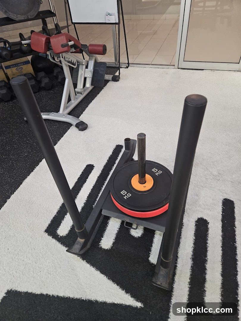 Gym Sled and Weight Plates