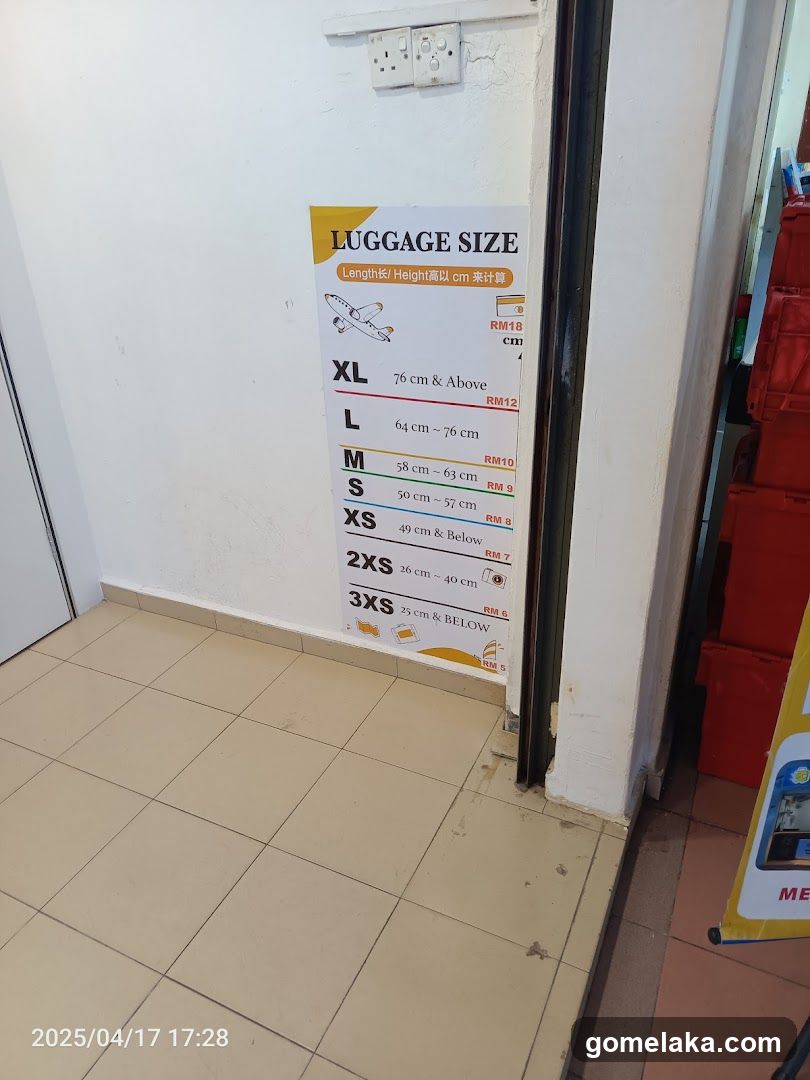 Luggage Size Signage