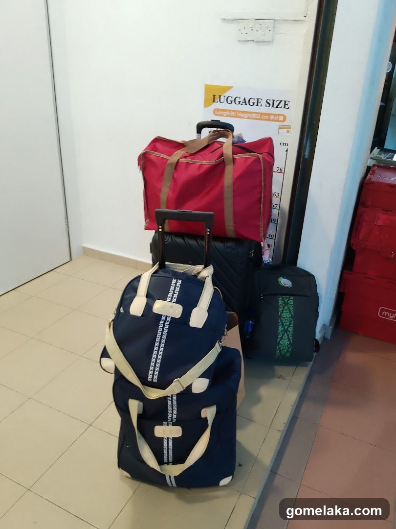 Luggage in lobby area