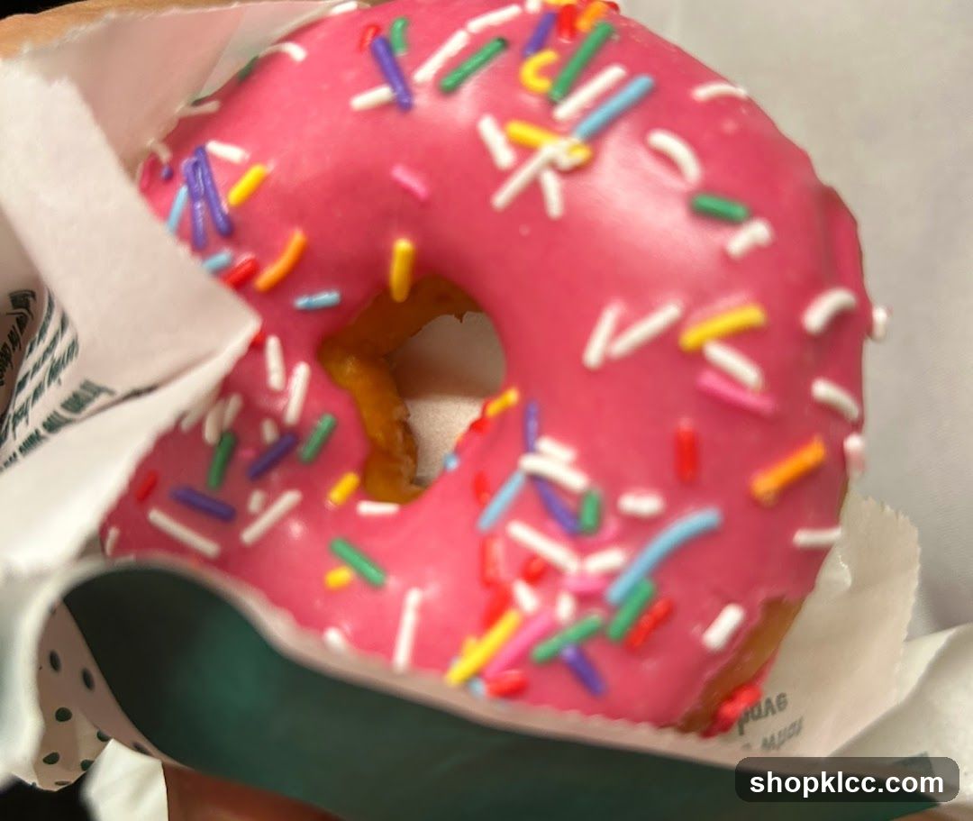 Pink Frosted Donut with Sprinkles