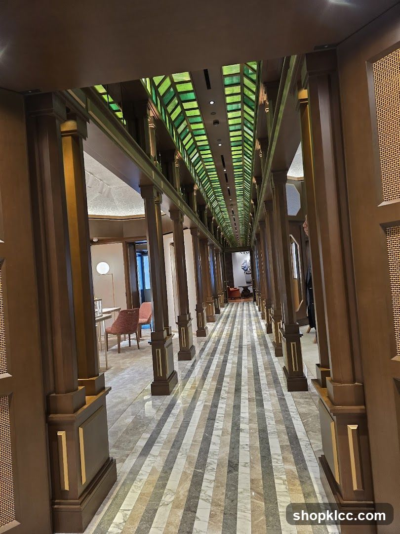 Hallway with Decorative Ceiling