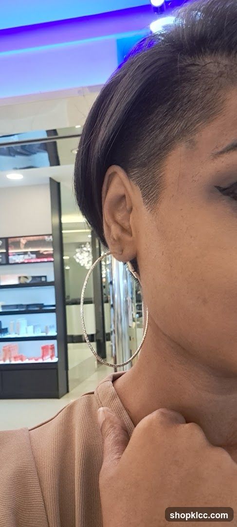 Woman with Hoop Earrings