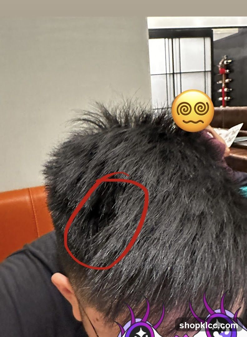 Person with Spiky Hair and Emoji Overlay