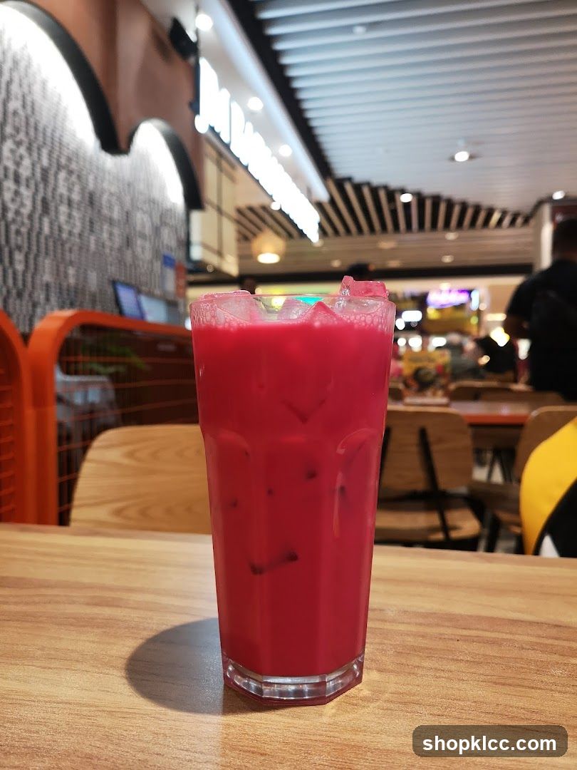 Red Drink with Ice