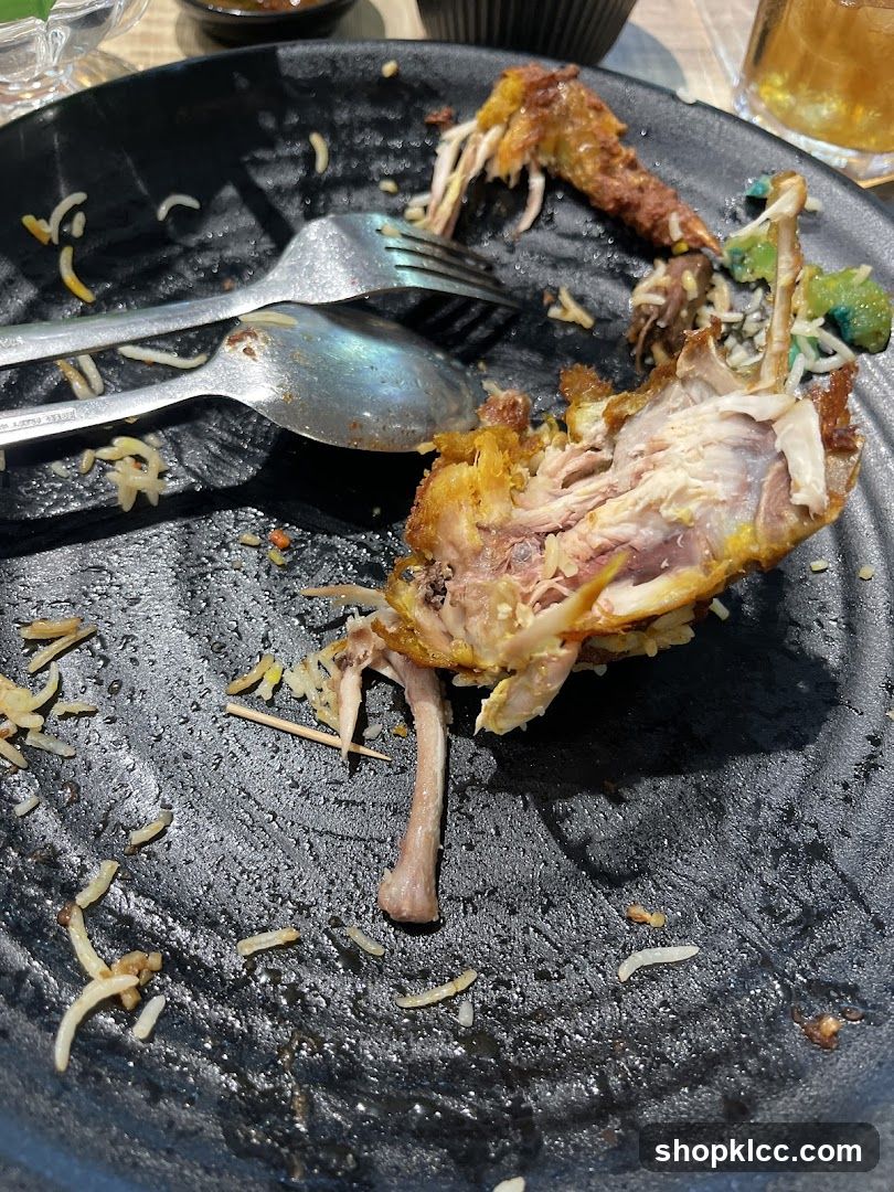Dirty Plate with Leftover Food