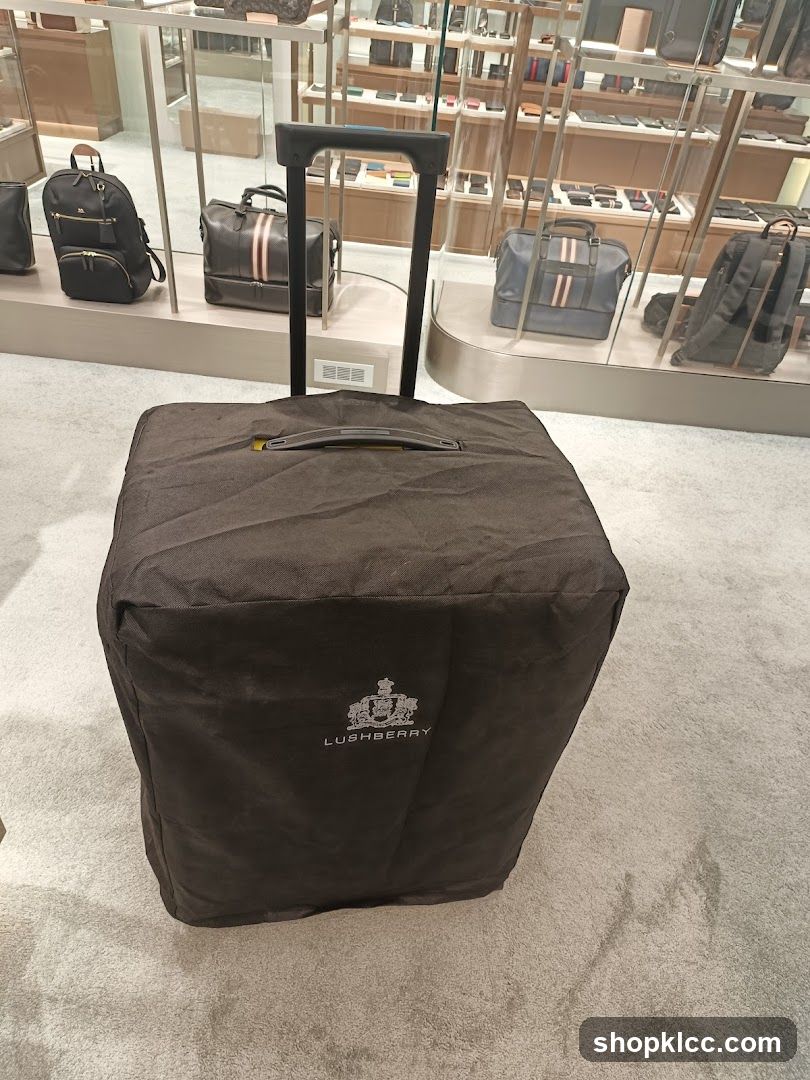 Luggage in a store
