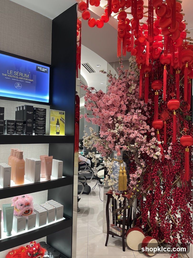 Salon Interior with Festive Decorations