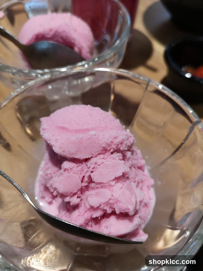 Pink Ice Cream in Bowls