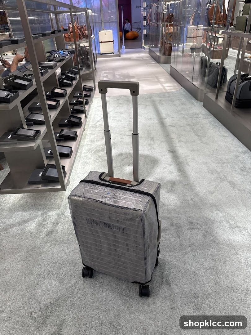 Luggage in a store