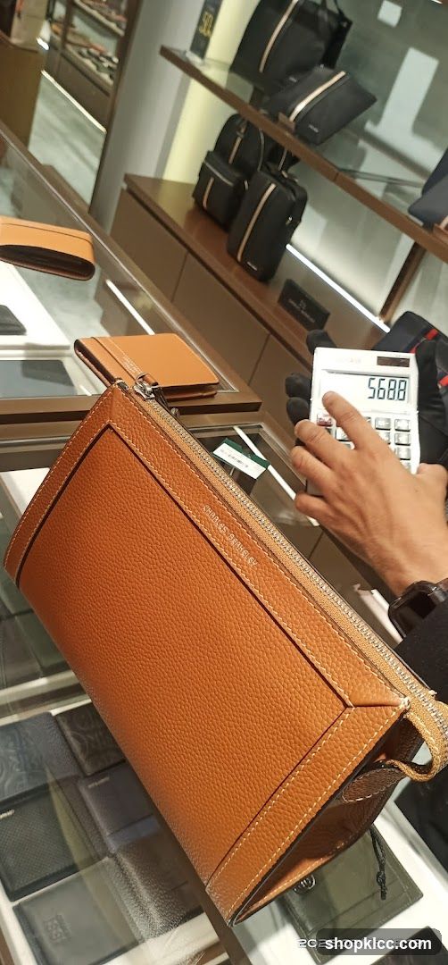 Leather Clutch and Calculator