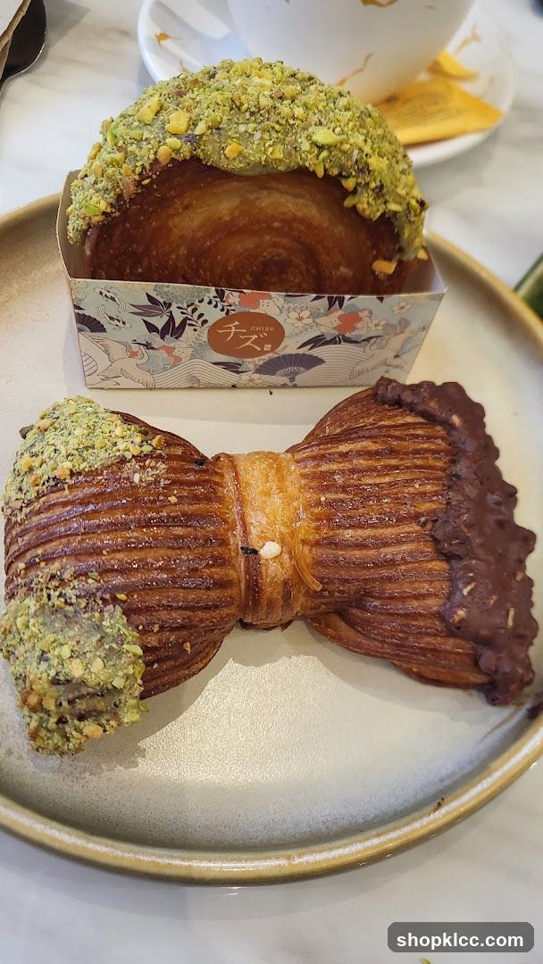 Croissants with Pistachios and Chocolate