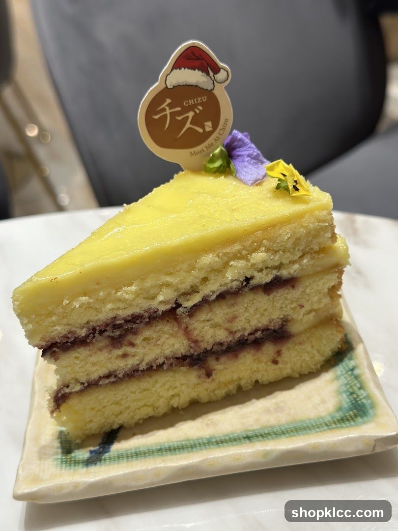 Slice of Cake with Festive Topper