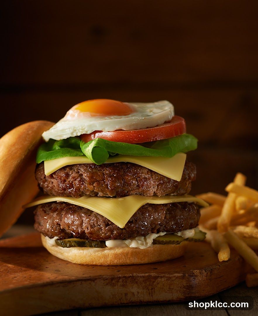 Double Cheeseburger with Fried Egg