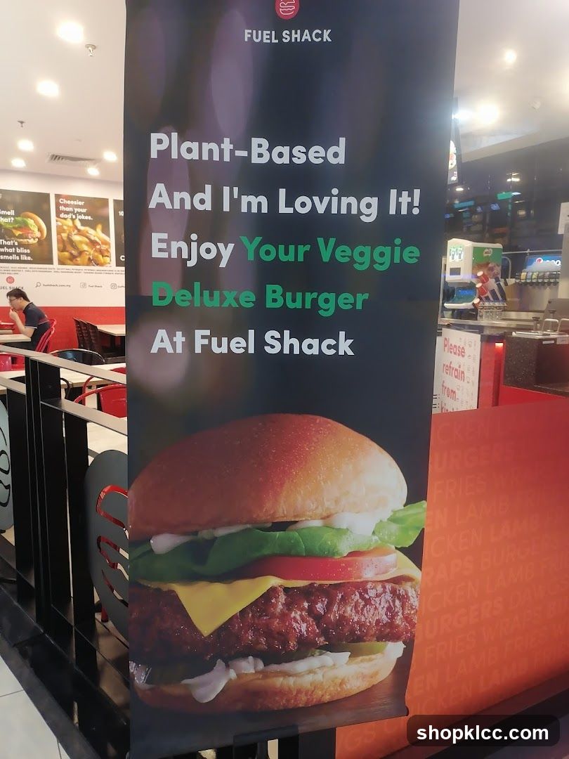 Fuel Shack Veggie Deluxe Burger Advertisement